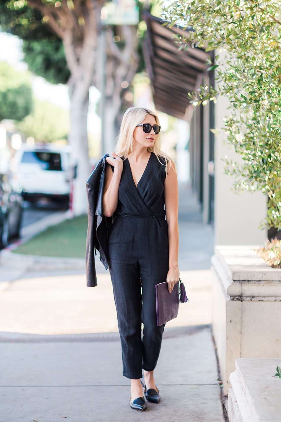 flats with jumpsuit